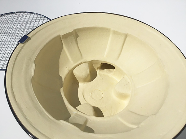 内側 珪藻土 BQコンロ能登 丸型 特製環付(白) 大型